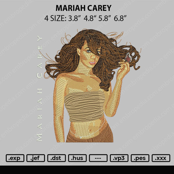 Mariah Cerey Embroidery File 4 size