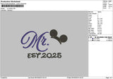 Mr2025 Embroidery File 6 sizes