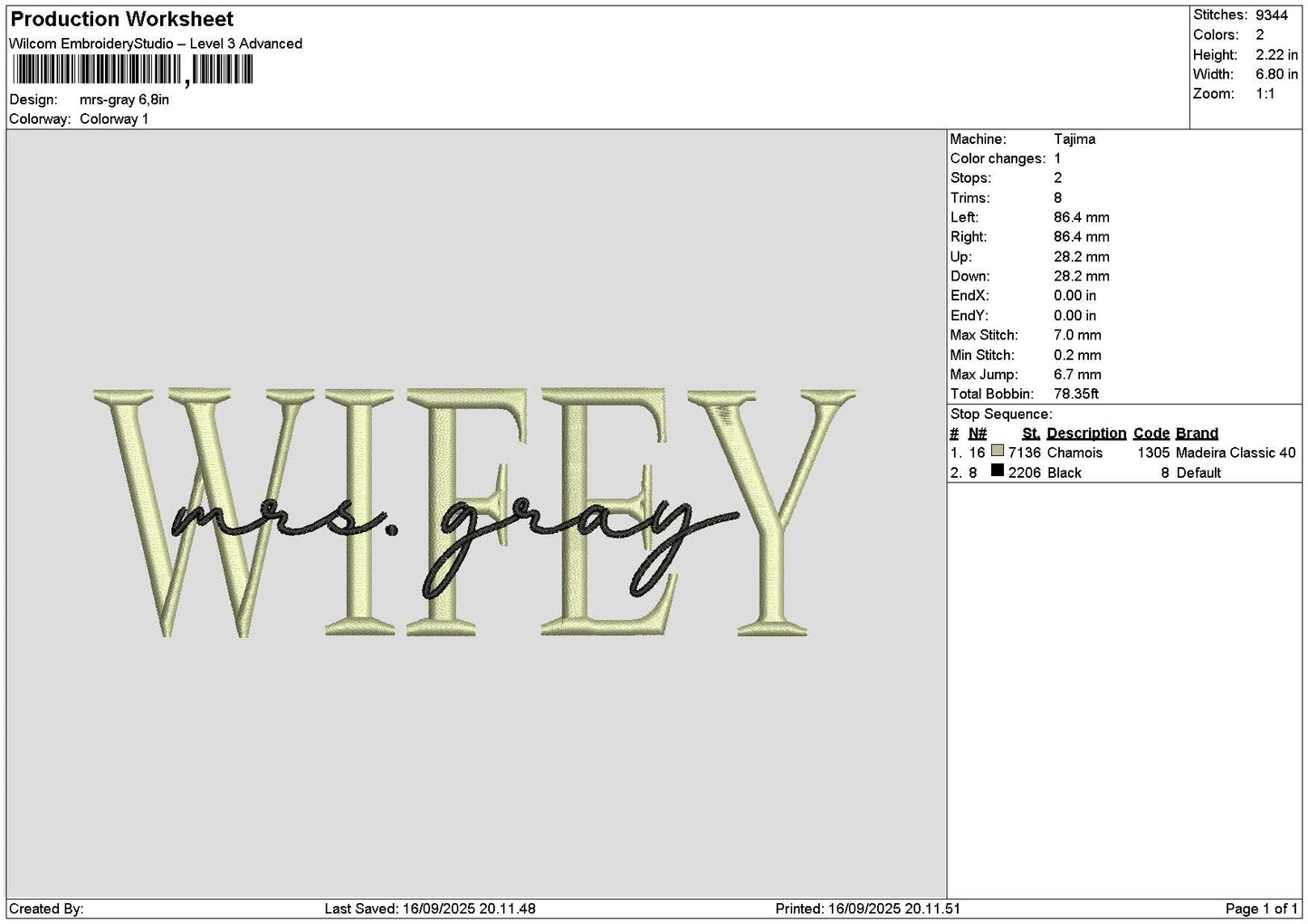 Graytext 1609 Embroidery File 6 sizes