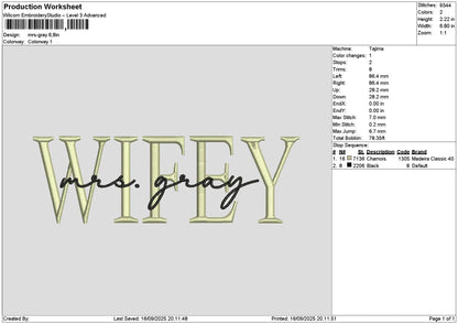 Graytext 1609 Embroidery File 6 sizes