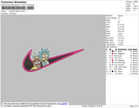 Swoosh Morty Embroidery File 4 size