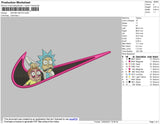 Swoosh Morty Embroidery File 4 size