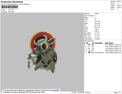 MSC Embroidery File 4 size
