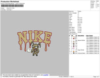 Nike Mucha Lucha Melt Embroidery File 4 size
