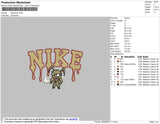 Nike Mucha Lucha Melt Embroidery File 4 size