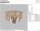 Nike Mucha Lucha Melt Embroidery File 4 size