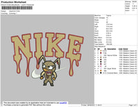 Nike Mucha Lucha Melt Embroidery File 4 size