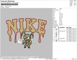 Nike Mucha Lucha Melt Embroidery File 4 size