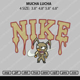 Nike Mucha Lucha Melt Embroidery File 4 size