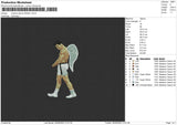 Muhammad Ali Angel Embroidery File 4 size