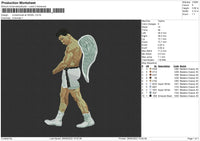 Muhammad Ali Angel Embroidery File 4 size