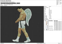 Muhammad Ali Angel Embroidery File 4 size