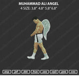 Muhammad Ali Angel Embroidery File 4 size