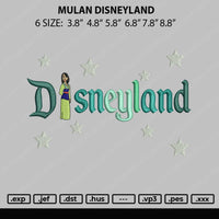 Mulan Disneyland Embroidery File 6 size