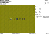 Music Code Embroidery File 6 sizes