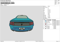 Mustang Car Embroidery File 6 sizes