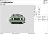 Mustang Car V2 Embroidery File 6 sizes