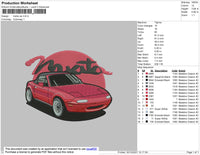 Mxita Car Embroidery File 4 size
