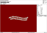 Myblood01 Embroidery File 6 sizes