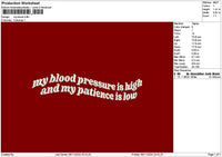 Myblood01 Embroidery File 6 sizes