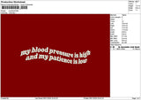 Myblood01 Embroidery File 6 sizes
