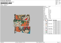 My Hero Embroidery File 4 sizes