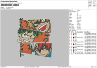 My Hero Embroidery File 4 sizes