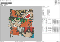 My Hero Embroidery File 4 sizes
