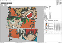 My Hero Embroidery File 4 sizes