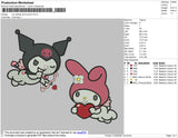 My Melody And Kuromi Embroidery File 4 size