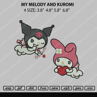 My Melody And Kuromi Embroidery File 4 size