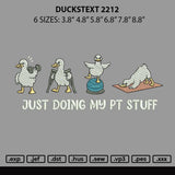Duckstext 2112 Embroidery File 6 sizes