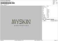 Myskintext Embroidery File 6 sizes