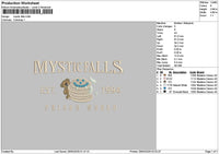 Mystictext Embroidery File 6 sizes