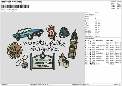 Mystictext Embroidery Machine Design File 6 sizes