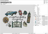 Mystictext Embroidery Machine Design File 6 sizes