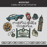 Mystictext Embroidery Machine Design File 6 sizes
