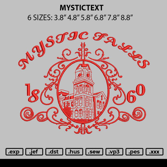 Mystictext V2 Embroidery File 6 sizes