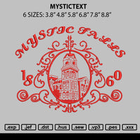 Mystictext V2 Embroidery File 6 sizes