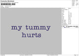 Tummytext Embroidery File 6 sizes