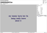 Tummytext 02 Embroidery File 6 sizes