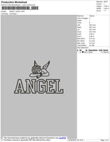 Angel Outline Embroidery File 4 size