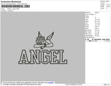 Angel Outline Embroidery File 4 size