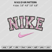 Nike Dior Embroidery File 4 size