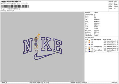 Nike Booker Embroidery File 4 size