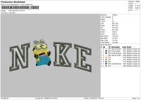 Nike Minion V4 Embroidery File 4 sizes