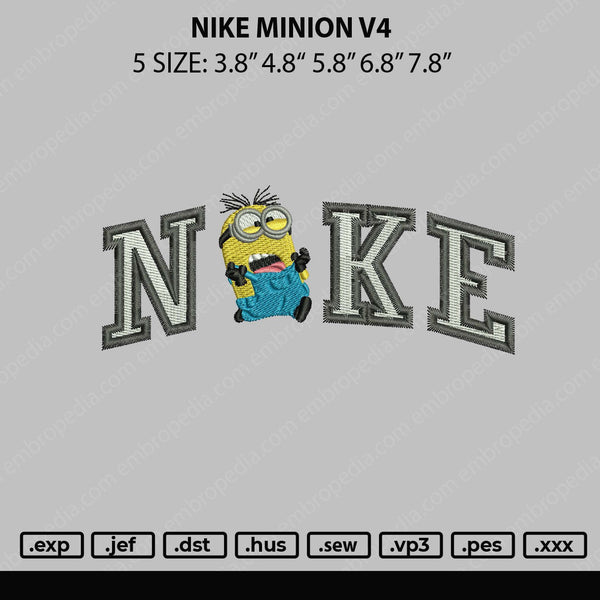Nike Minion V4 Embroidery File 4 sizes