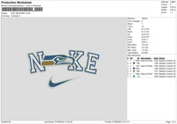 Nike Seahawk Embroidery File 6 sizes