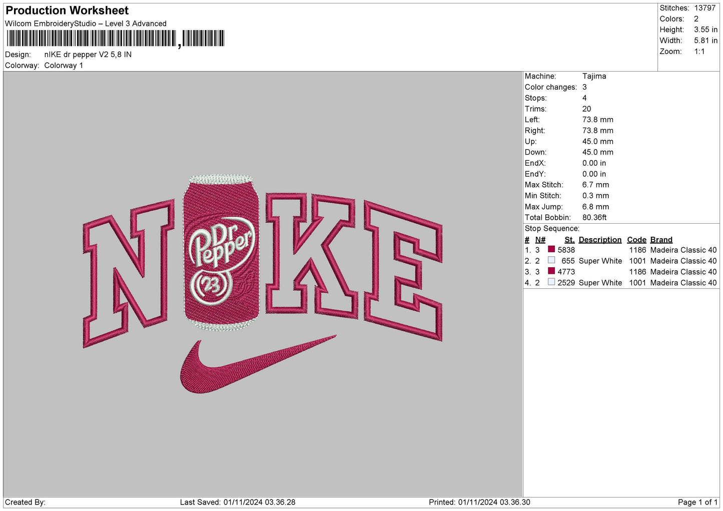 Nike Pepper 02 Embroidery FIle 6 sizes