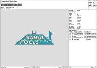 Nadaltext Embroidery File 6 sizes